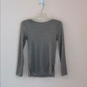 NWOT H&M Women’s Metallic Crewneck Sweater Size XS